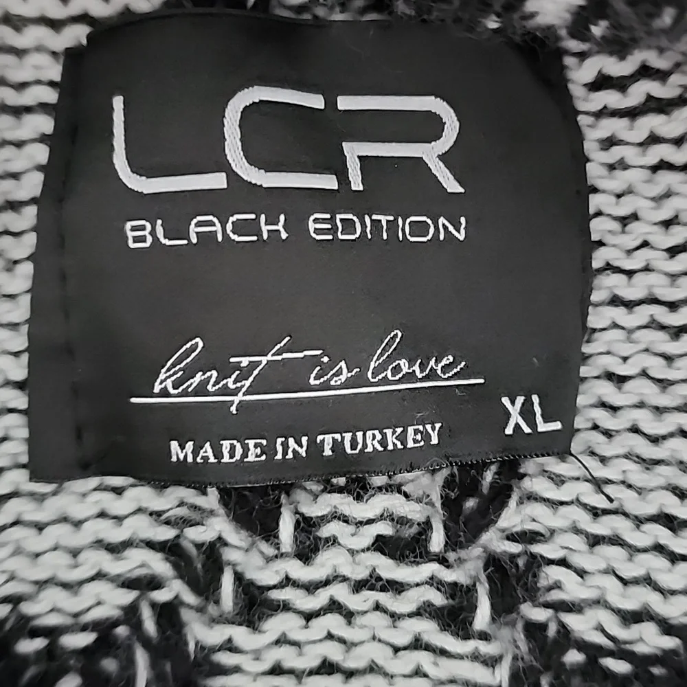LCR Black Edition Knit Is Live Full Zip Black & Gray  Sweater
